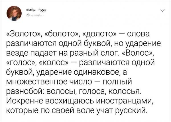 <br />
							Подборка забавных твитов о русском языке (15 фото)
<p>					